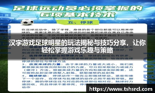 汉字游戏足球明星的玩法揭秘与技巧分享，让你轻松掌握游戏乐趣与策略
